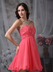 Amazing Coral Red Sweetheart Mini Prom Dress For Women Knee Length Sexy