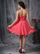 Amazing Coral Red Sweetheart Mini Prom Dress For Women Knee Length Sexy