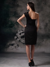 Black Asymmetrical Knee-length Layers Short Prom Gowns Knee Length Sexy