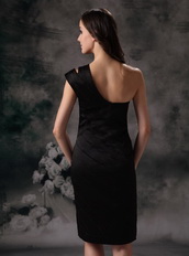 Black Asymmetrical Knee-length Layers Short Prom Gowns Knee Length Sexy