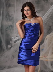 Designer Royal Blue Short Prom Dress Knee Length Knee Length Sexy