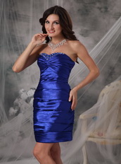 Designer Royal Blue Short Prom Dress Knee Length Knee Length Sexy