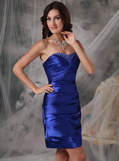 Designer Royal Blue Short Prom Dress Knee Length Knee Length Sexy