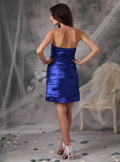 Designer Royal Blue Short Prom Dress Knee Length Knee Length Sexy