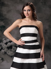 Black and White Ombre Layers Skirt Short Prom Dress 2014 Knee Length Sexy