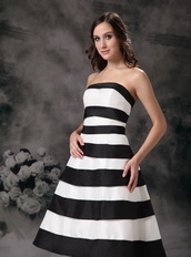 Black and White Ombre Layers Skirt Short Prom Dress 2014 Knee Length Sexy