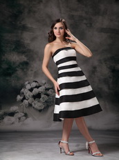 Black and White Ombre Layers Skirt Short Prom Dress 2014 Knee Length Sexy