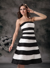 Black and White Ombre Layers Skirt Short Prom Dress 2014 Knee Length Sexy