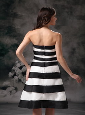 Black and White Ombre Layers Skirt Short Prom Dress 2014 Knee Length Sexy