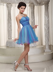 Multi-Color Sweetheart Mini-length Net Dress For Paty Girl Knee Length Sexy