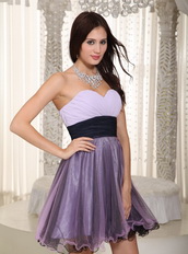 Mini-length Lilac Short Prom Dress With Sweetheart Neck Knee Length Sexy