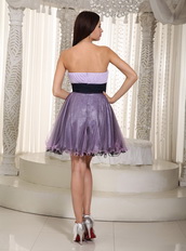 Mini-length Lilac Short Prom Dress With Sweetheart Neck Knee Length Sexy