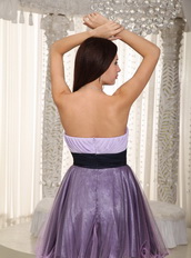 Mini-length Lilac Short Prom Dress With Sweetheart Neck Knee Length Sexy