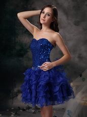 Royal Blue Sweetheart Lace Up Short Prom Dress Knee Length Sexy