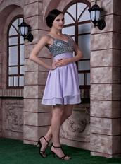 Lilac Spaghetti Straps Knee-length Dresses For Homecoming Knee Length Sexy