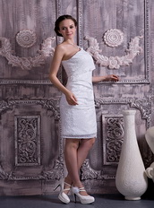 Customize Column One Shoulder Knee-length Short Prom Dress Sale Knee Length Sexy