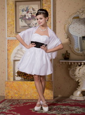 Modest Sweetheart Mini Skirt Short Prom Dress With Black Belt Knee Length Sexy