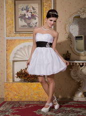 Modest Sweetheart Mini Skirt Short Prom Dress With Black Belt Knee Length Sexy