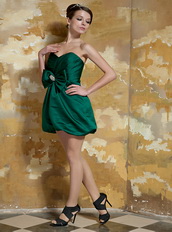 Dark Green Sweetheart Mini-length Sexy Short Prom Party Dress Knee Length Sexy