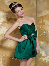 Dark Green Sweetheart Mini-length Sexy Short Prom Party Dress Knee Length Sexy