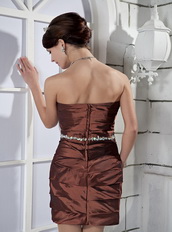 Layers Mini-length Taffeta Skirt Short Prom Dress With Colorful Diamonds Knee Length Sexy