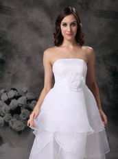 Modest Organza Layers Skirt Women Maternity Wedding Dress Pregnant