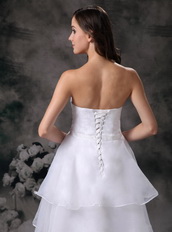 Modest Organza Layers Skirt Women Maternity Wedding Dress Pregnant