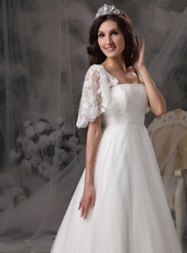 Angel Wing Designer Perfect Square Lace Bridal Dress Maternity Pregnant