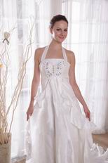 Modest White Preganant Wedding Bridal Dress For Woman