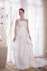 Modest White Preganant Wedding Bridal Dress For Woman