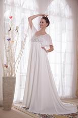 Maternity Wedding Dress With Butterfly Wings Design