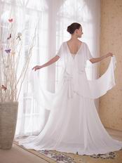 Maternity Wedding Dress With Butterfly Wings Design