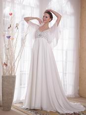 Maternity Wedding Dress With Butterfly Wings Design