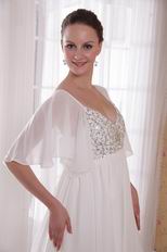 Maternity Wedding Dress With Butterfly Wings Design