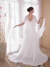 Maternity Wedding Dress With Butterfly Wings Design