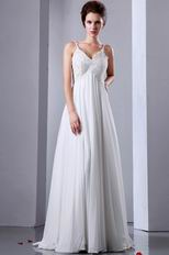 Spaghetti Straps Chiffon Maternity Wedding Dress In Texas