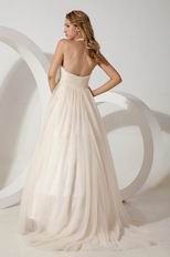 Cheap Halter Side Zip Champagne Maternity Wedding Dress