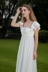 Square Floor-length Maternity Wedding Chiffon Dress 2014