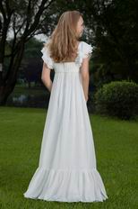Square Floor-length Maternity Wedding Chiffon Dress 2014