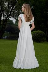 Square Floor-length Maternity Wedding Chiffon Dress 2014