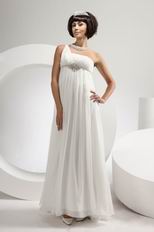 Hot Sell Maternity Wedding Dress With One Shoulder Skirt