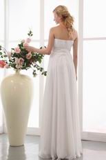 Simple Strapless Empire Ivory Maternity Wedding Dress