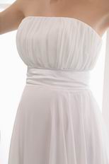 Simple Strapless Empire Ivory Maternity Wedding Dress