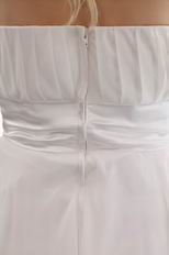 Simple Strapless Empire Ivory Maternity Wedding Dress