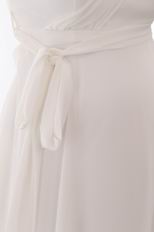 Decent One Shoulder Cream Maternity Wedding Dress For Bride