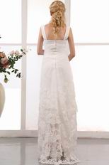 Pretty High Low Layers Maternity Wedding Dress With Applique