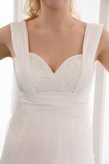 Pretty High Low Layers Maternity Wedding Dress With Applique