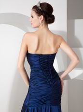 Peacock Blue Sweetheart Taffeta Dress To 2014 Prom Wear