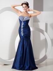 Peacock Blue Sweetheart Taffeta Dress To 2014 Prom Wear