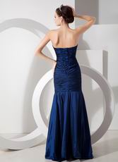 Peacock Blue Sweetheart Taffeta Dress To 2014 Prom Wear